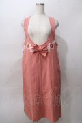 PINK HOUSE / ワッペンリボン付きジャンパースカート  ピンク Y-25-08-02-078-LO-OP-SZ-ZY