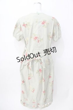 画像2: PINK HOUSE / 野いちご×木のみ柄ワンピース  ミント Y-25-08-02-080-LO-OP-SZ-ZY