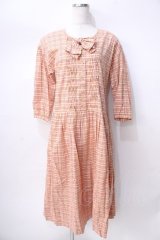 PINK HOUSE / マドラスチェックワンピース  オレンジ Y-25-08-02-081-LO-OP-SZ-ZY