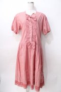 PINK HOUSE / ギンガム柄ワンピース  赤 Y-25-08-02-082-LO-OP-SZ-ZY