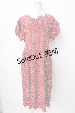 画像1: PINK HOUSE / ドットワンピース  赤 Y-25-08-02-083-LO-OP-SZ-ZT230