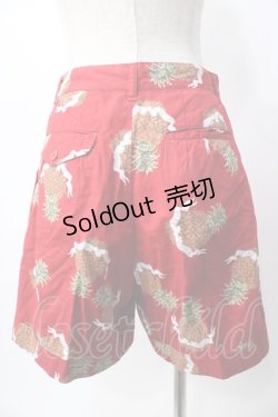 画像2: PINK HOUSE / パイナップル柄ハーフパンツ  赤 Y-25-08-02-090-LO-PA-SZ-ZY