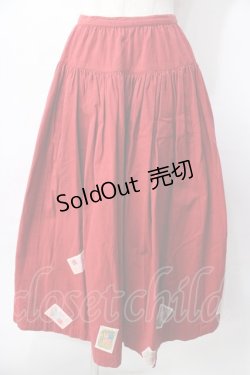 画像1: PINK HOUSE / 旗ワッペンデニムスカート  赤 Y-25-08-02-094-LO-SK-SZ-ZY