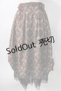 axes femme / ブロッサム柄ドロストスカート  茶 Y-25-08-02-100-AX-SK-SZ-ZY