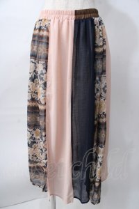 axes femme / 柄切換スカート   Y-25-08-02-102-AX-SK-SZ-ZY