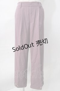 axes femme / 花刺繍ストレートカットパンツ  ピンク Y-25-08-02-104-AX-PA-SZ-ZY