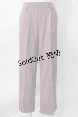 画像1: axes femme / 花刺繍ストレートカットパンツ  ピンク Y-25-08-02-104-AX-PA-SZ-ZY