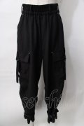 axes femme / ミリタリー風カーゴパンツ  黒 Y-25-08-02-105-AX-PA-SZ-ZY
