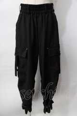 axes femme / ミリタリー風カーゴパンツ  黒 Y-25-08-02-105-AX-PA-SZ-ZY