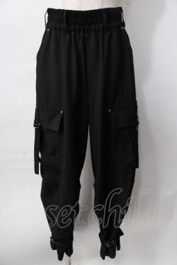 画像1: axes femme / ミリタリー風カーゴパンツ  黒 Y-25-08-02-105-AX-PA-SZ-ZY