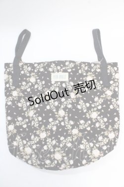 画像1: PINK HOUSE / ローズ柄バケツ型バッグ  黒 Y-25-08-02-012-LO-BG-SZ-ZT-K023