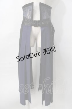 画像1: Qutie Frash / 袴プリーツコルセット  青 Y-25-08-02-112-QU-SK-SZ-ZY