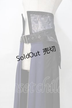 画像3: Qutie Frash / 袴プリーツコルセット  青 Y-25-08-02-112-QU-SK-SZ-ZY