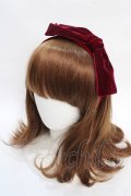 F i.n.t / ベロアリボンカチューシャ  ワイン Y-25-08-02-025-CA-AC-SZ-ZT0810Y