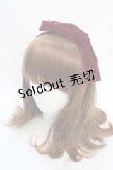 F i.n.t / ベロアリボンカチューシャ  ワイン Y-25-08-02-025-CA-AC-SZ-ZT0810Y