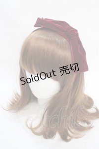 F i.n.t / ベロアリボンカチューシャ  ワイン Y-25-08-02-025-CA-AC-SZ-ZT0810Y
