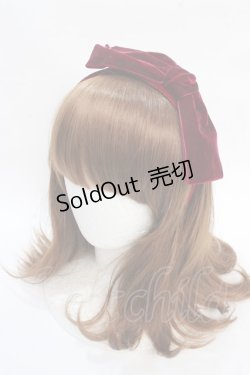 画像1: F i.n.t / ベロアリボンカチューシャ  ワイン Y-25-08-02-025-CA-AC-SZ-ZT0810Y