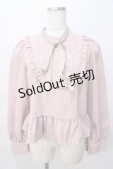 FLC / 皆方由衣コラボペプラムブラウス S ピンク Y-25-08-02-033-LO-BL-SZ-ZY