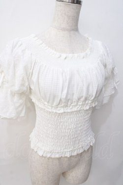 画像4: LIZ LISA / シャーリングコットントップス 0 白 Y-25-08-07-006-LO-TO-SZ-ZY