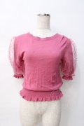 LIZ LISA / ドットニットトップス 0 ピンク Y-25-08-07-007-LO-TO-SZ-ZY