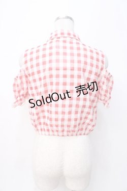 画像3: LIZ LISA / 肩あきギンガムブラウス 0 アカ Y-25-08-07-001-LO-BL-SZ-ZI