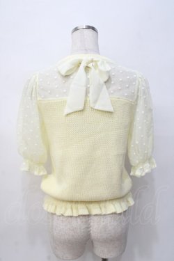 画像3: LIZ LISA / ドットメッシュスリーブニット 0 イエロー Y-25-08-07-009-LO-TO-SZ-ZY