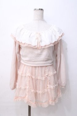 画像1: LIZ LISA / シャギー×トリコットトップス 0 ピンク Y-25-08-07-013-LO-TO-SZ-ZY