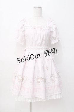 画像1: LIZ LISA / マイメロ×ピアノ柄ワンピース 0 ピンク Y-25-08-07-015-LO-OP-SZ-ZY