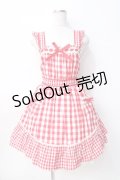 LIZ LISA / ギンガムエプロン風ワンピース 0 アカ Y-25-08-07-020-LO-OP-SZ-ZH