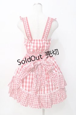 画像3: LIZ LISA / ギンガムエプロン風ワンピース 0 アカ Y-25-08-07-020-LO-OP-SZ-ZH
