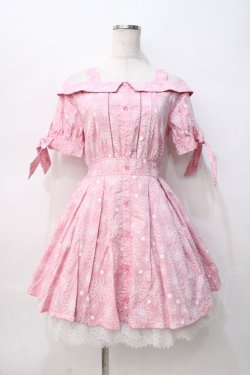 画像1: LIZ LISA / お花刺繍肩あきワンピース 0 ピンク Y-25-08-07-023-LO-OP-SZ-ZY