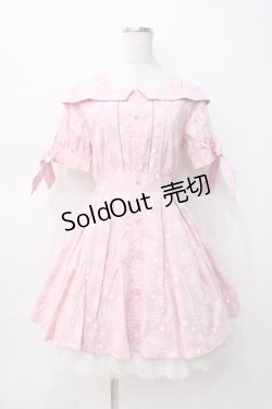 画像1: LIZ LISA / お花刺繍肩あきワンピース 0 ピンク Y-25-08-07-023-LO-OP-SZ-ZY