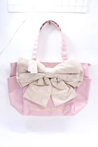 Maison de FLEUR / ルミネ限定レースビッグリボントートMバッグ F ベージュ Y-25-08-08-001-LO-BG-SZ-ZY