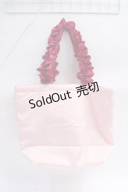 画像2: Maison de FLEUR / マットサテンフリルハンドルトートMバッグ F ピンク Y-25-08-08-004-LO-BG-SZ-ZY