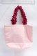 画像2: Maison de FLEUR / マットサテンフリルハンドルトートMバッグ F ピンク Y-25-08-08-004-LO-BG-SZ-ZY (2)