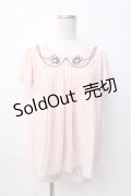 axes femme / 襟付きプリーツAラインプルオーバー M ピンク Y-25-08-08-037-AX-TO-SZ-ZY