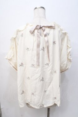画像3: axes femme / ローズ刺繍フリルプルオーバー M 生成り３ Y-25-08-08-038-AX-BL-SZ-ZY