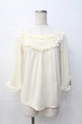 axes femme / 袖口モチーフ付インナープルオーバー M 生成り Y-25-08-08-039-AX-TO-SZ-ZY