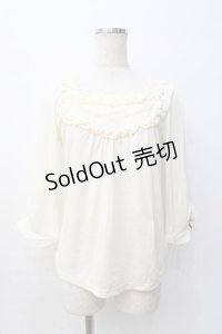 axes femme / 袖口モチーフ付インナープルオーバー M 生成り Y-25-08-08-039-AX-TO-SZ-ZY