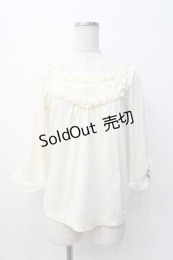画像1: axes femme / 袖口モチーフ付インナープルオーバー M 生成り Y-25-08-08-039-AX-TO-SZ-ZY