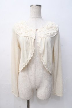 画像1: axes femme / バラ生地使いボレロ M 生成り３ Y-25-08-08-040-AX-TO-SZ-ZY