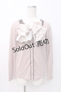 axes femme / ビックリボンカットソー M アワピンク Y-25-08-08-042-AX-TO-SZ-ZI