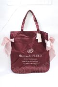 Maison de FLEUR / 受注限定Bordeauxキャンバストートバッグ F ピンクベージュ Y-25-08-08-005-LO-BG-SZ-ZY
