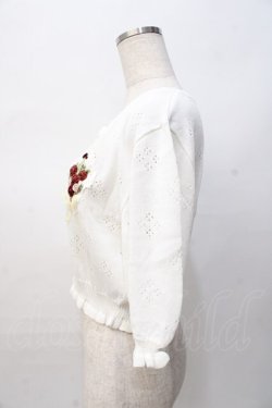 画像2: axes femme / ブーケ手刺繍サマーカーディガン F 生成り Y-25-08-08-047-AX-TO-SZ-ZY