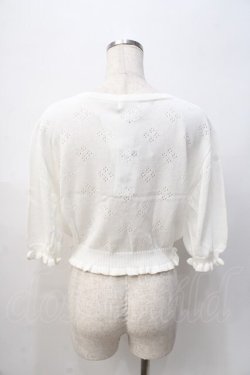 画像3: axes femme / ブーケ手刺繍サマーカーディガン F 生成り Y-25-08-08-047-AX-TO-SZ-ZY