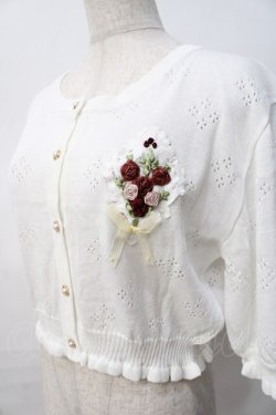 画像4: axes femme / ブーケ手刺繍サマーカーディガン F 生成り Y-25-08-08-047-AX-TO-SZ-ZY
