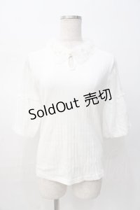 axes femme POETIQUE / レース襟カットプルオーバー M 生成り Y-25-08-08-048-AX-TO-SZ-ZY