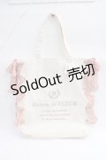 Maison de FLEUR / 原宿限定キャンバスレースアップトートバッグ F アイボリー Y-25-08-08-006-LO-BG-SZ-ZT