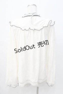 画像3: axes femme / バイカラーメローレースプルオーバー F 生成り Y-25-08-08-051-AX-TO-SZ-ZI