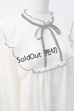 画像4: axes femme / バイカラーメローレースプルオーバー F 生成り Y-25-08-08-051-AX-TO-SZ-ZI